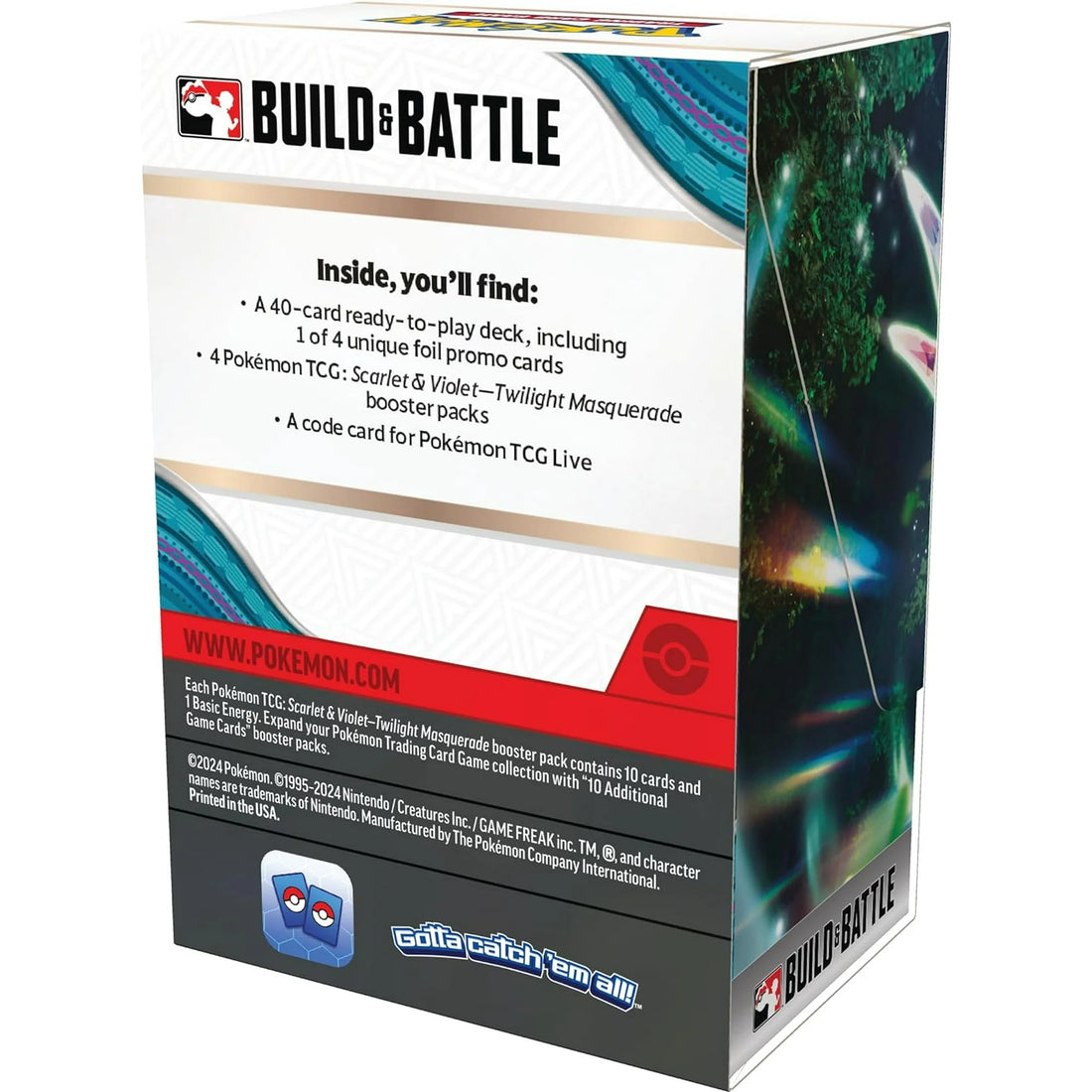 Pokemon Twilight Masquerade Build & Battle Box (4 Booster Packs & Promo Card)