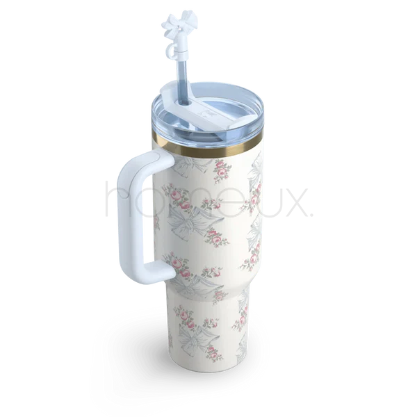 The Stanley X LoveShackFancy Holiday Quencher | 40 OZ - Rosa Beaux Blue
