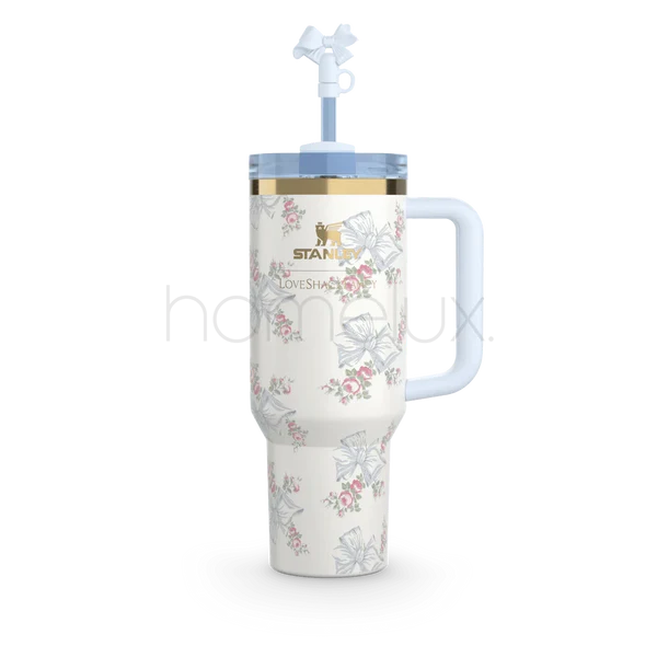 The Stanley X LoveShackFancy Holiday Quencher | 40 OZ - Rosa Beaux Blue