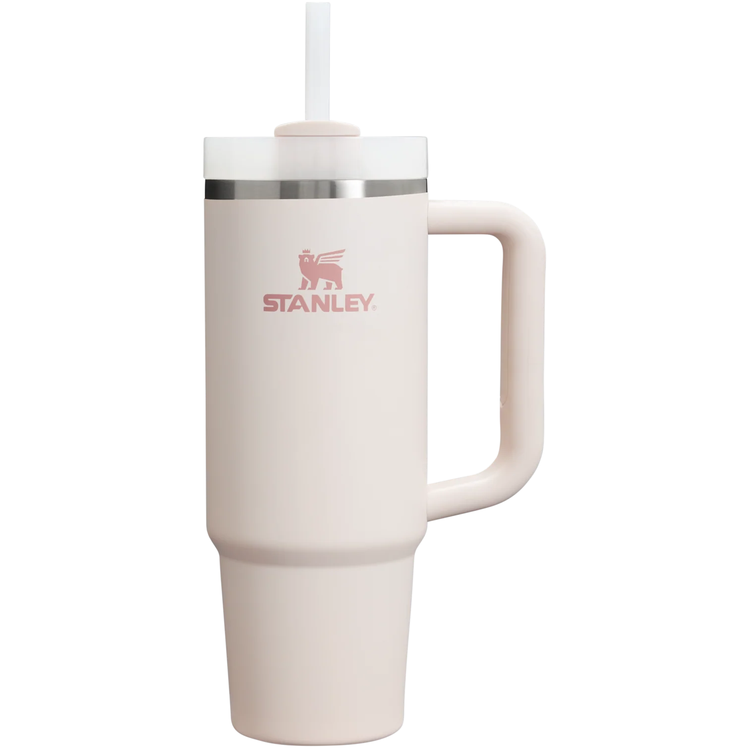 Stanley Quencher H2.0 Tumbler with Handle and Straw 40 oz | Flowstate 3-Position Lid | Cup Holder Compatible for Travel | Insulated Stainless Steel Cup | BPA-Free | Rose Quartz 2.0