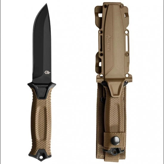 Gerber Strongarm Fixed Blade Knife Plain Edge - Coyote Brown